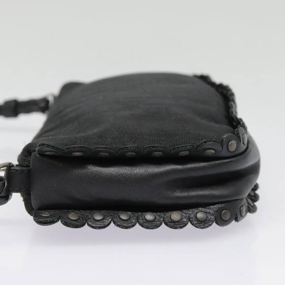 DIOR Trotter Canvas Shoulder Bag Silver Black - Picture 4 of 13